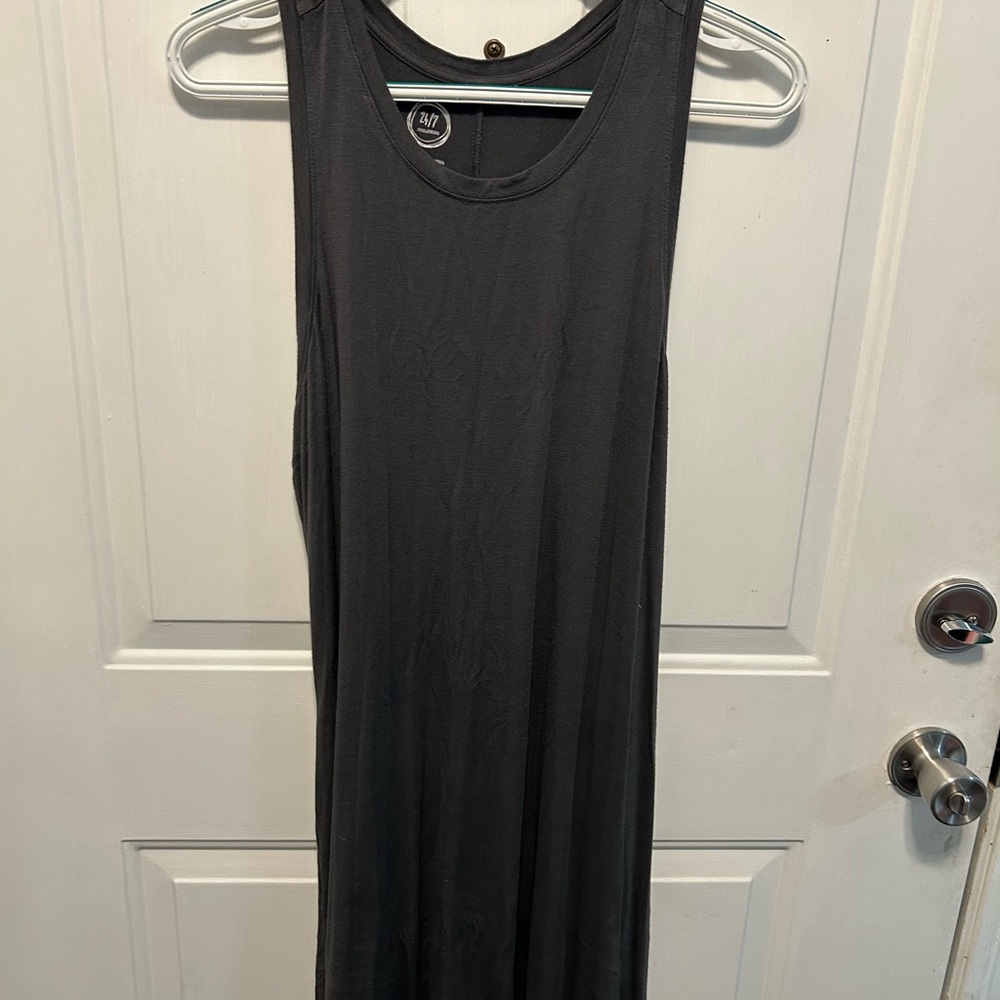 Charcoal Sleeveless comfy Dress
